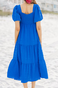 Think About It Blue Midi Dress