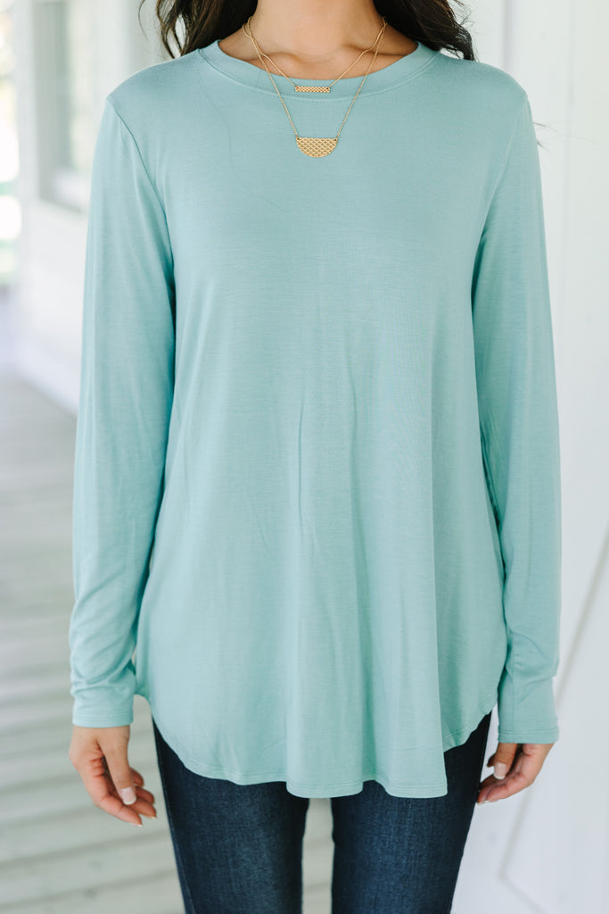 Won't Let You Down Light Sage Green Classic Top – Shop the Mint