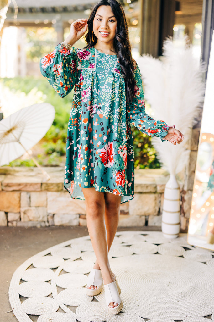 Feeling Compelled Forest Green Mixed Print Dress Shop the Mint Feeling Compelled Forest Green Mixed Print Dress Shop the Mint