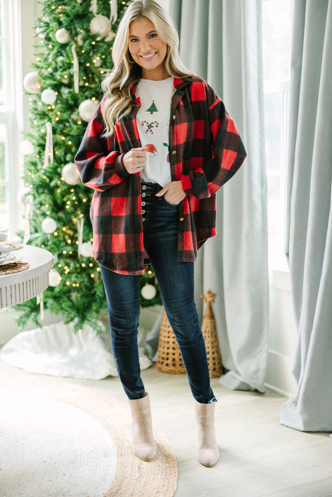 Stay Here Red Buffalo Plaid Button Down Top – Shop the Mint