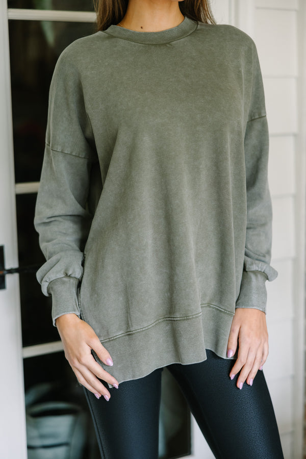The Slouchy Olive Green Pullover