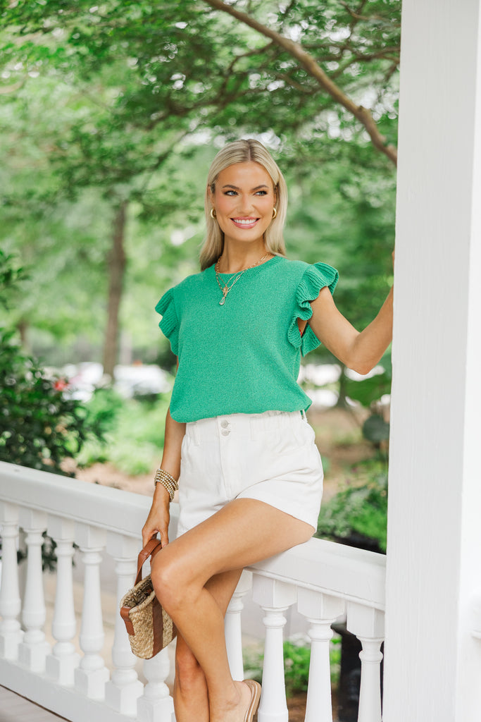 Certain Joy Emerald Green Knit Top – Shop the Mint