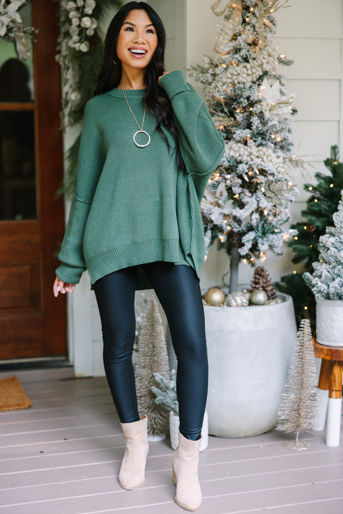 Give You Joy Light Olive Green Dolman Sweater