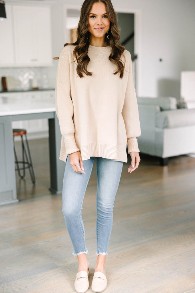 Perfect White Tee Avery Mock Neck Sweater