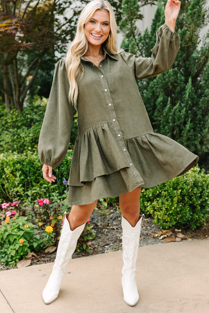 It's Your Place Olive Green Button Down Dress Shop the Mint It's Your Place Olive Green Button Down Dress Shop the Mint