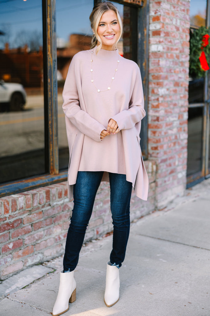 Mock neck sweater clearance outfit