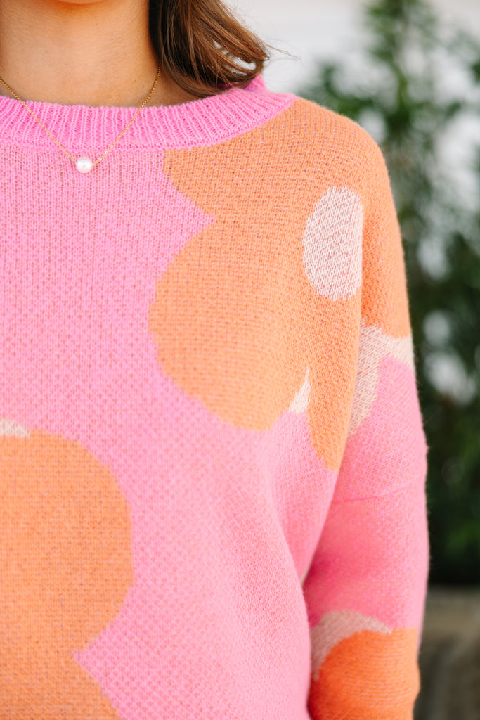 Look Out Pink Floral Sweater Shop the Mint