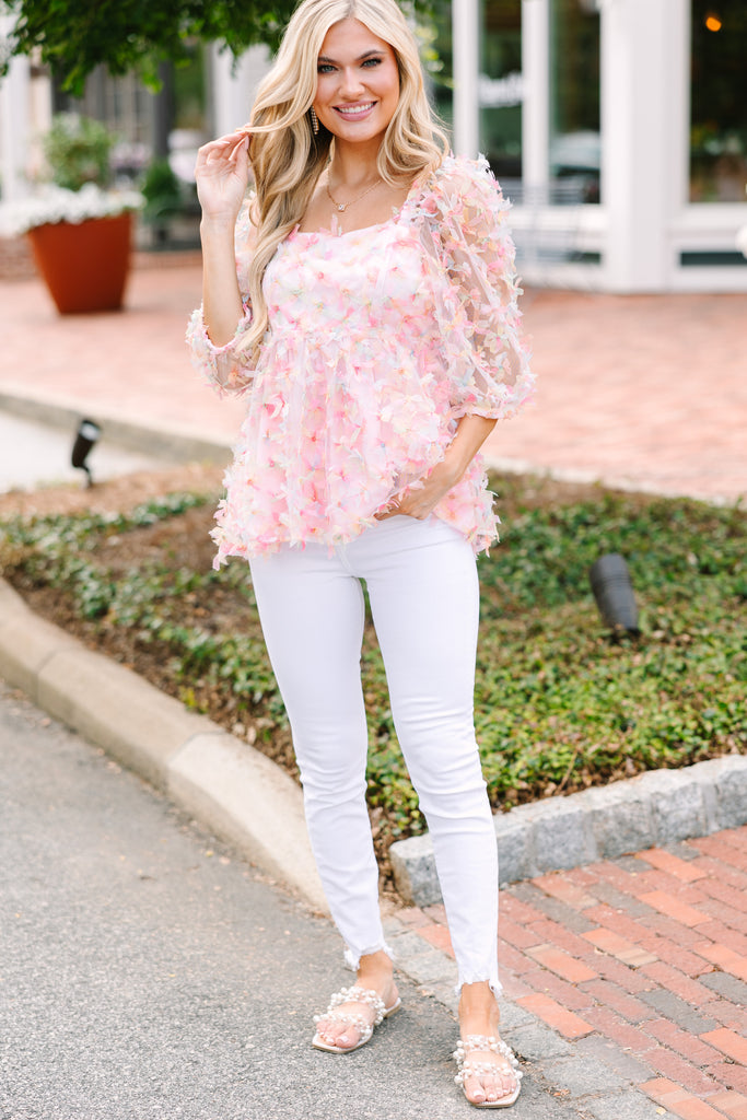 Baby pink sale top outfit