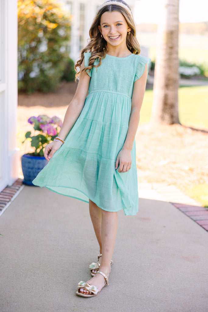 mint green childrens dress Girls: New Experiences Midi color_Cabernet Size:XXS/6 - (UK 6/US 2/EU 34) line dress with pockets Pink Short Party Dress