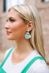 Good To Be Here Green Earrings