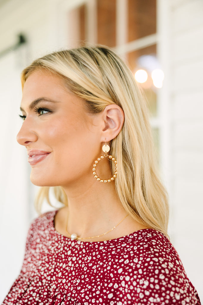 Take Your Shot Gold Beaded Earrings – Shop the Mint