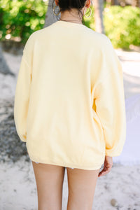 Be Good Yellow Graphic Corded Sweatshirt
