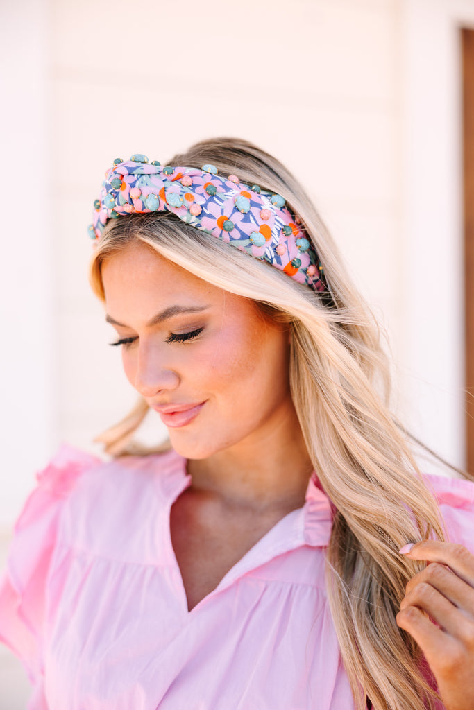 Hello Edie Pearl Zinnia Knot Headband