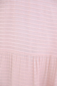 Girls: Sunday Morning Blush Pink Striped Dress