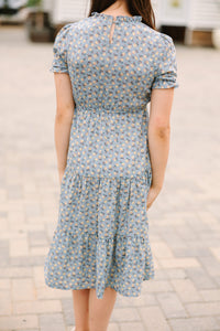 Girls: On Your Terms Blue Floral Midi Dress