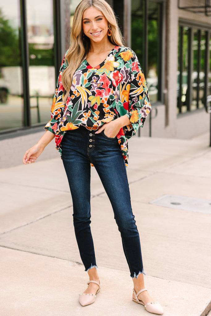 Now You Know Black Floral Top – Shop the Mint