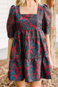 Care For You Navy Blue Floral Dress