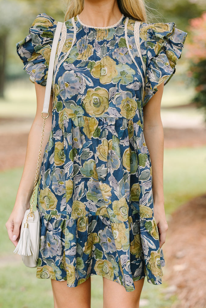 Pinch: Where You Go Navy Blue Floral Dress Shop the Mint Pinch: Where You Go Navy Blue Floral Dress Shop the Mint