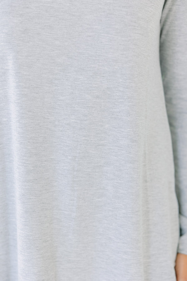 Won't Let You Down Heather Grey Classic Top