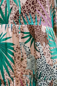 leopard print dresses, tropical print dresses, women's dresses, boutique dresses