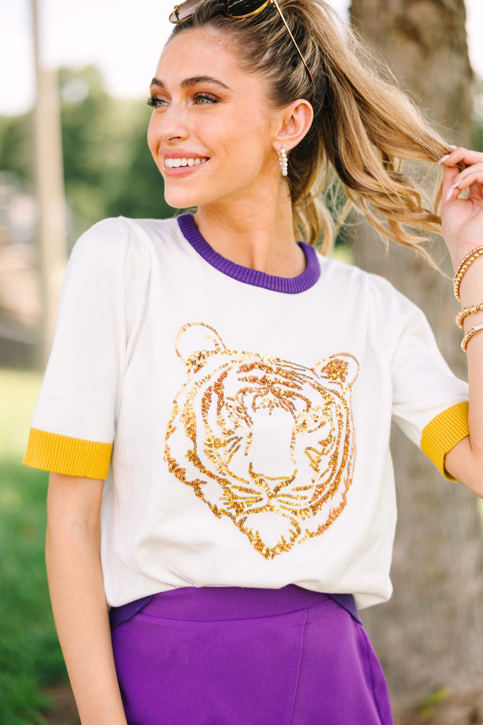 Tiger Pullover Purple Set main image 1