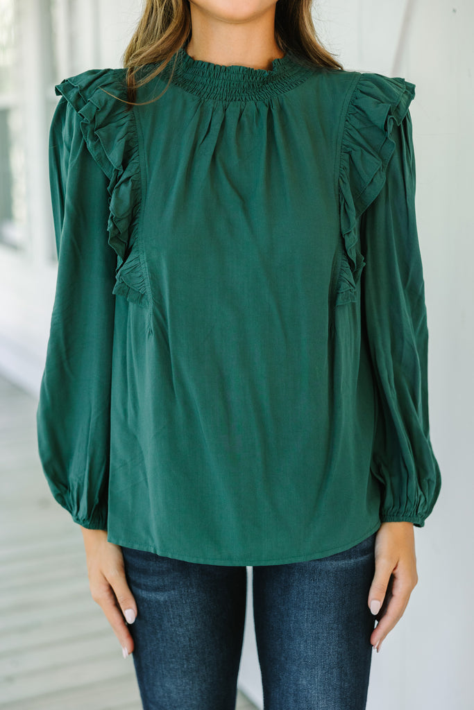 Now's The Time Olive Green Blouse – Shop the Mint