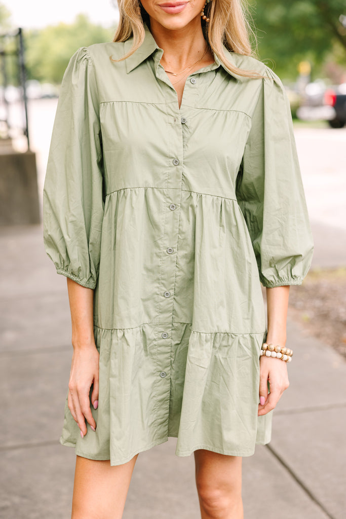green emerald velvet dress Hunter Green Satin Button Down Shirt Dress main image 1