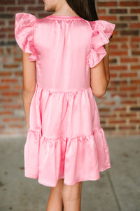 Girls: At This Time Pink Babydoll Dress
