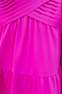 Girls: All About You Magenta Pink Ruffled Dress