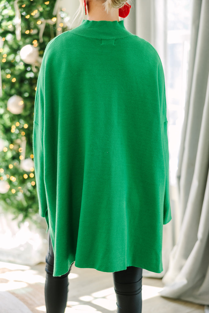 Mean Green Mock Neck Sweater- Beulah Style main image 1