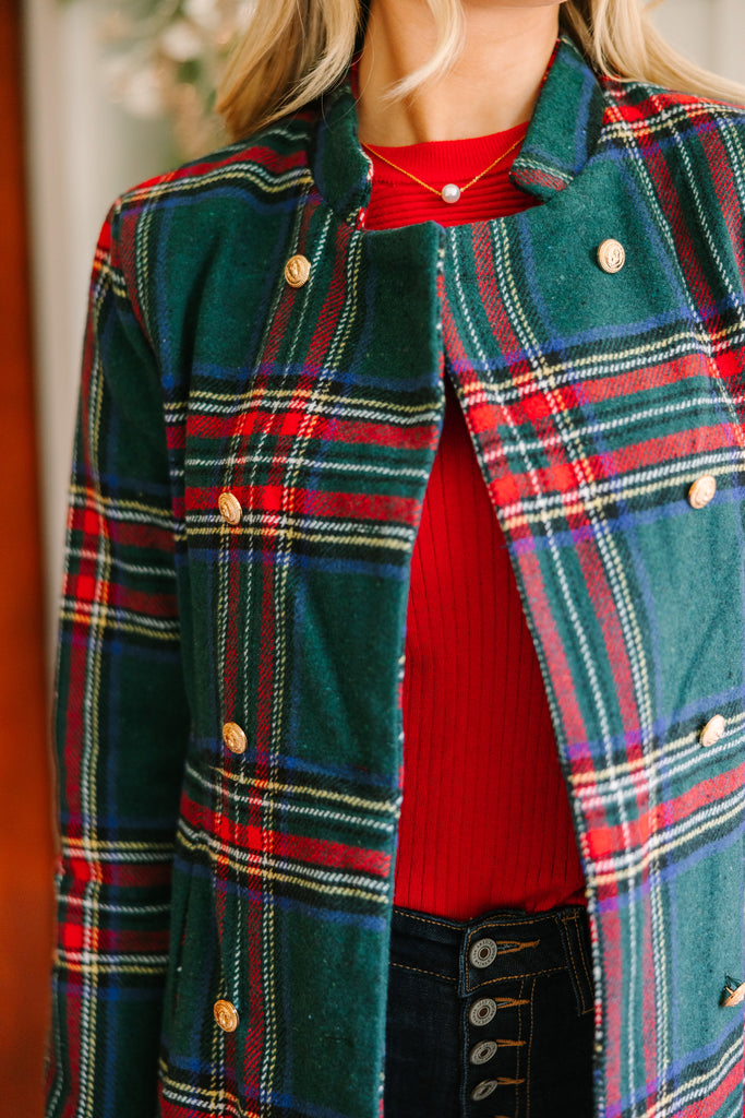 Red and green deals plaid jacket