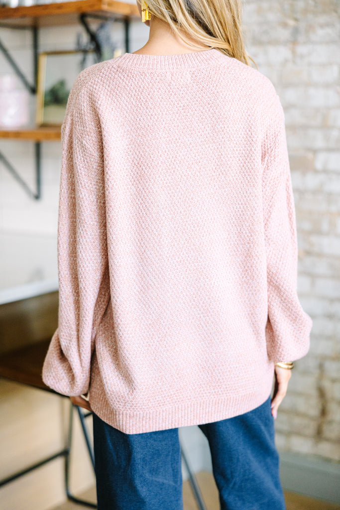 Mauve knit clearance sweater