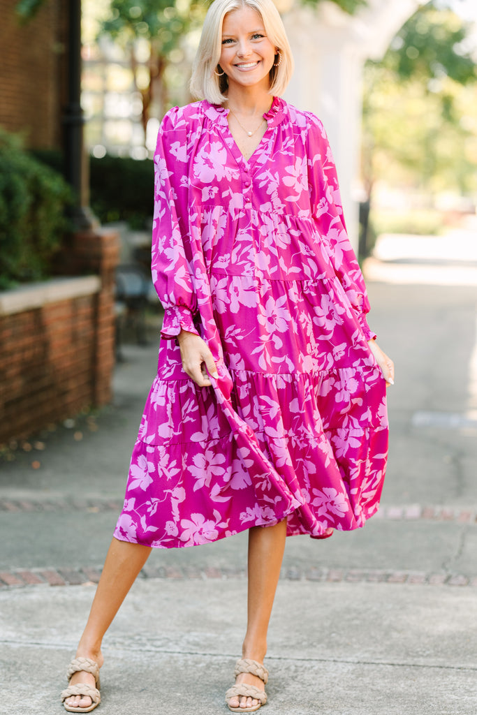 Never Leave You Behind Berry Purple Floral Midi Dress Shop the Mint Never Leave You Behind Berry Purple Floral Midi Dress Shop the Mint