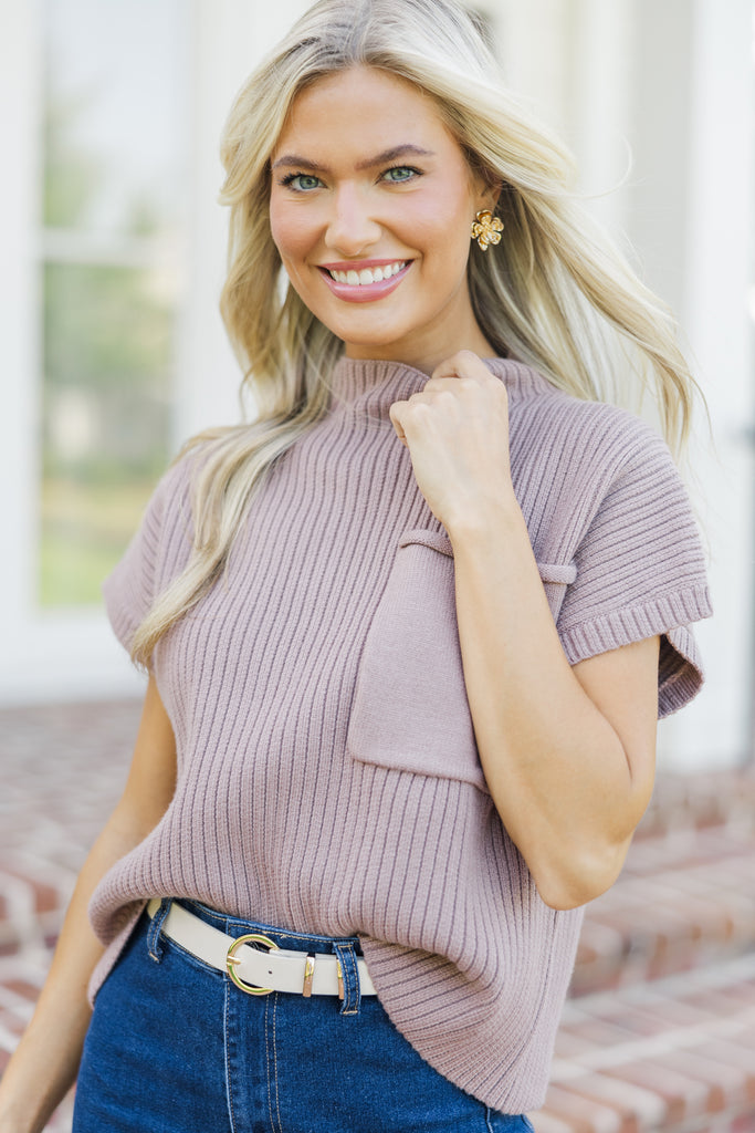 Open Your Mind Mocha Brown Short Sleeve Sweater – Shop the Mint