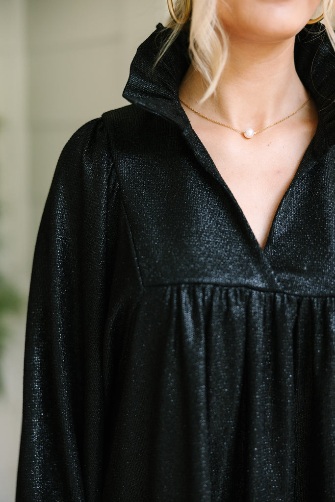 Looking For Fun Black Glitter Dress – Shop the Mint