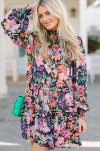 cute floral dresses, black floral dresses, cute boutique dresses