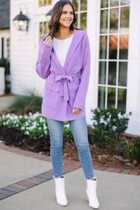 purple cardigan, purple robe cardigan, solid cardigan