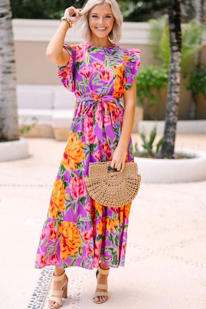 Perfect Pick Lander Purple Floral Maxi Dress