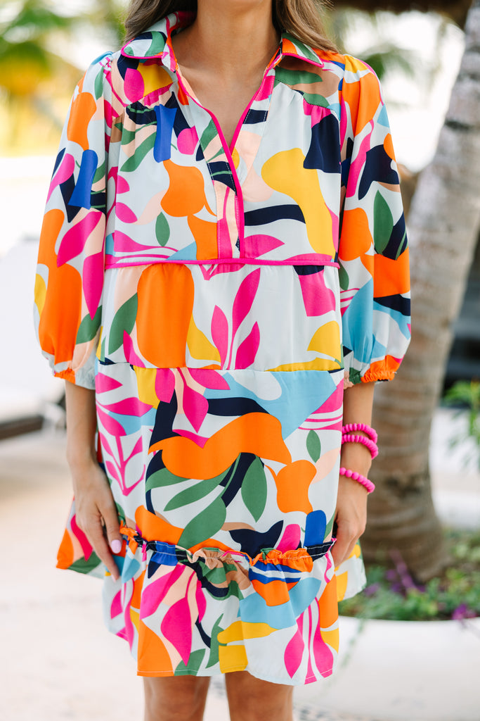 Women Sky Blue Floral Dress