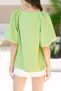 Go All Out Lime Green Blouse