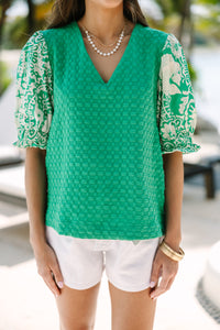 Happy Days Green Blouse