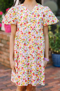 Girls: It's A Dream Yellow Ditsy Floral Dress