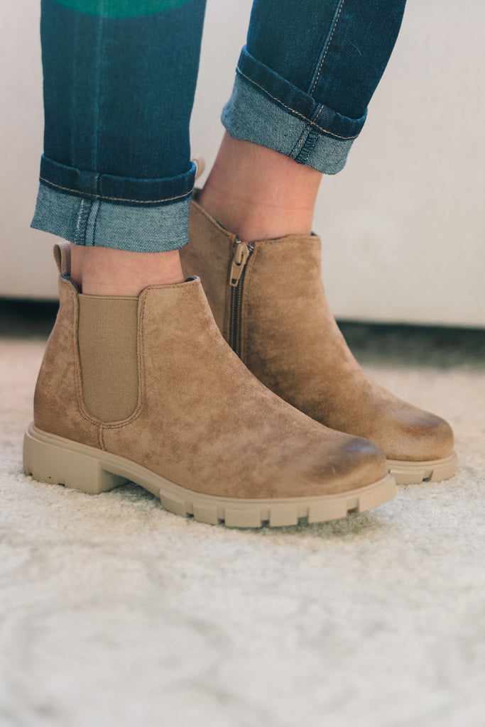 girls taupe boots