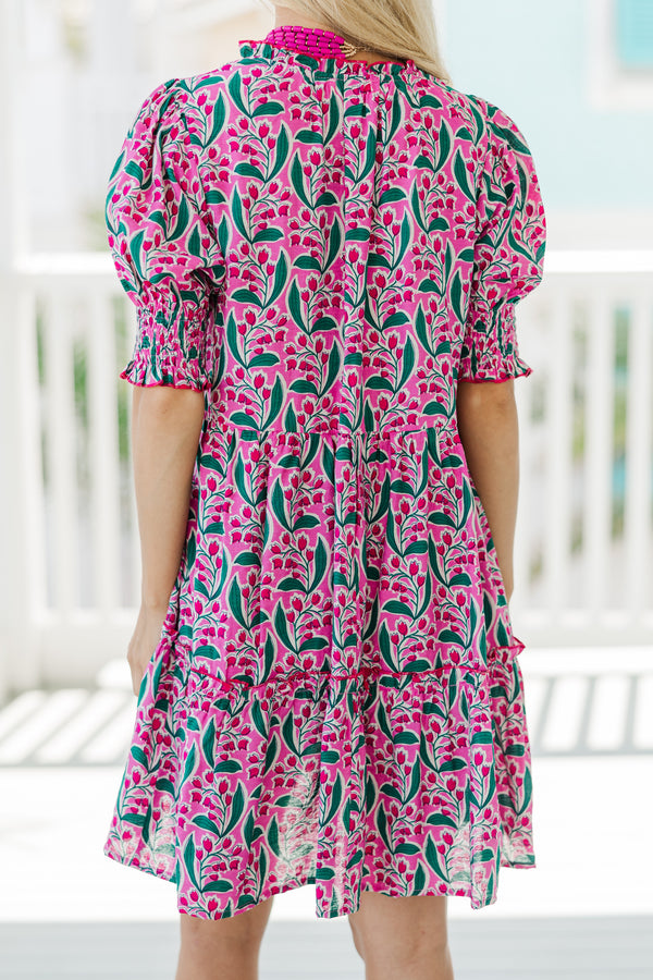Help You Out Pink Floral Dress