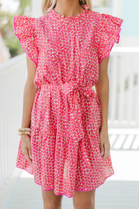 Follow You Anywhere Pink Floral Dress