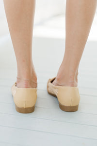 Stick To Your Word Natural Woven Loafer Flats