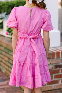 Girls: All True Pink Tiered Dress
