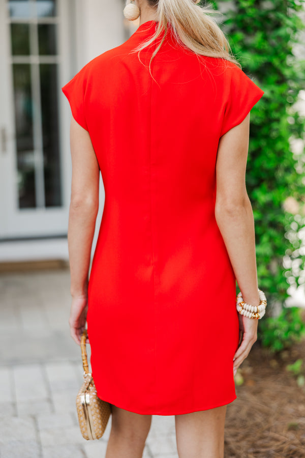 Picture It Red Cap Sleeve Dress