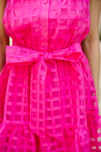 textured dresses, vibrant dresses, pink dresses, boutique dresses