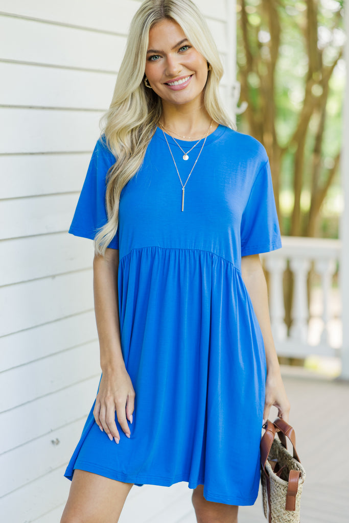 Play On Royal Blue Babydoll Dress – Shop the Mint